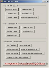 Excel Class .NET screenshot